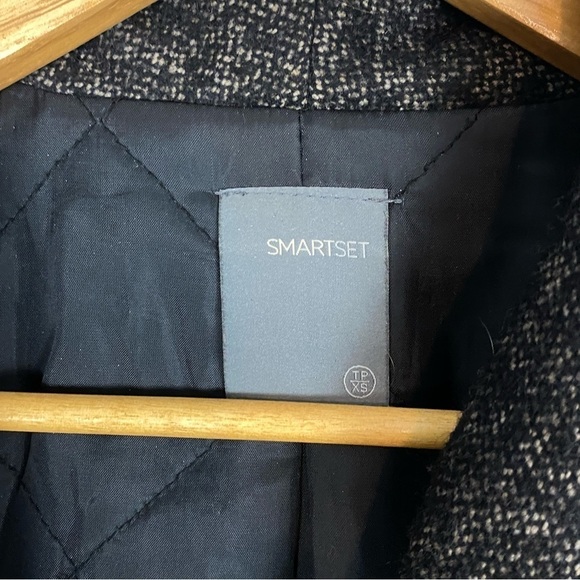 Smart Set Belted Jacket Coat Sz XS Wide Lapels Snap Close Cropped Trench Style - Picture 7 of 12